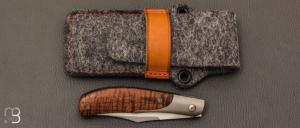  Couteau  "  KaLevEs " liner lock artisanal de Stéphane Espi - Koa et RWL-34