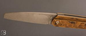    Couteau " Kashmir " custom de Michel Grini - Laiton et lame en D2