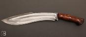 Couteau " Kukri " custom bois de fer et W5 par Milan Mozolic