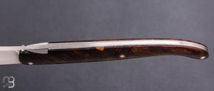     Couteau " Laguiole 13 cm " pliant fait main par Bastien Toubhans - Atelier Beau Merle - Bois de fer d'Arizona