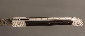    Couteau " Laguiole " par Tim Bernard - Morta - Lame damas mosaïque