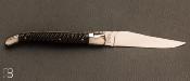 Couteau Laguiole en Aubrac 12 cm ébène torsadé