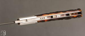    Couteau " Lanny's clip " de Ken Steigerwalt - Amber Stag et RWL34