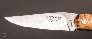 Couteau " Le Boulary " par La Bonne Trempe - Loupe d'Acacia et 14c28N