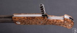  Couteau de poche Le Bugiste Bouleau Cran Forcé avec Tire-bouchon de Frédéric Maschio