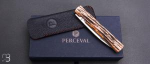   Couteau " Le Français " série limitée os cerfé par Perceval - N°01/09
