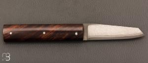    Couteau " Le Royaliste " custom  par Nicolas Couderc - Bois de fer d'Arizona et VG10 Suminagashi