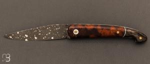   Couteau  "  Le Passager " de Pierre Thomas - Atelier Odae - Loupe de bois de fer et carbone