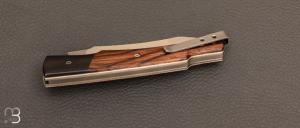 Couteau  " Lidéfixe " cocobolo / ébène et RWL-34 par Rémi Lavialle