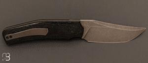  Couteau  " Liner-lock " custom par Guy Poggetti - Micarta et elmax
