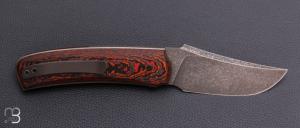   Couteau  " Liner-lock " custom par Guy Poggetti - Fatcarbon® et elmax