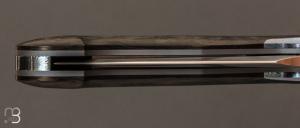   Couteau  "  Lock-Back " custom par Romain Lopez - Fatcarbon marble et lame en RWL34