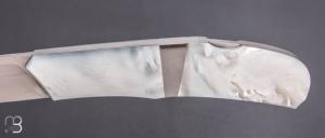      Couteau " Lock-back" custom pliant par Mathis Poujol - Nacre et RWL34