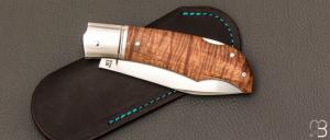   Couteau  " Lock-Back" custom par Rémi Lavialle - RWL34 et koa stabilisé