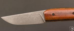   Couteau " Mastard " custom par Christophe Arbogast - Micarta Vintage et lame en D2