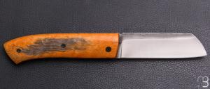  Couteau  " Mesclun " Piémontais de Julien Maria - érable moucheté stabilisé et XC100