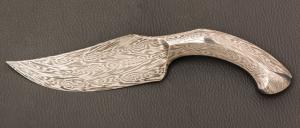   Couteau " Monolithic " damas par Oliver Goldschmidt