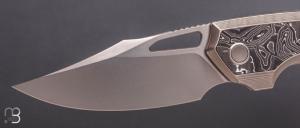   Couteau " Nefaris WE22040F-2 " WE KNIFE - Titane et Fibre de carbone