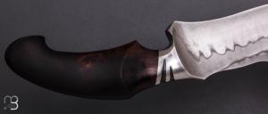    Couteau " Onca " de Samuel Lurquin - Bois de fer d'Arizona et lame damas