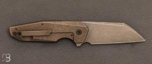 Couteau  "  P'ti "  custom par Philippe Jourget - Titane et CPM 154 CM