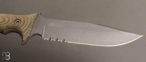  Couteau " Pacific Clip Point Serrated Black " de Chris Reeve - CPM S35VN