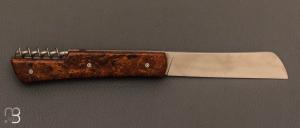Couteau Perceval "Le Vendredi" loupe de bois de fer