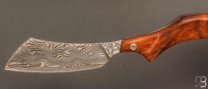    Couteau " Phasme  " Bois de Fer et Damas par la Coutellerie Savignac