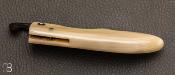 Couteau " Piémontais " custom corne blonde par Franck Souville 