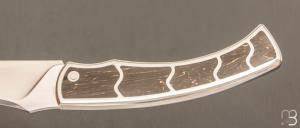 Couteau " Pointix " custom de Florent Dall'ava - L'atelier Dall'ava - Inox/Carbone Gold