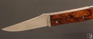    Couteau " Proto Lock-Back " par Nicolas Couderc - bois de fer et RWL34