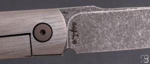   Couteau " Proto " framelock par Stéphane Espi - Titane et RWL34