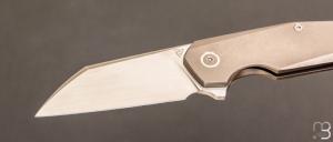 Couteau " P'ti "  custom par Philippe Jourget - Titane et CPM 154 CM