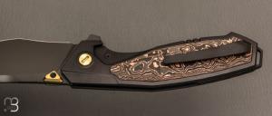 Couteau " RT-Kingfisher RTKF5 " par Remette RT - Titane/Copper Carbon et lame en M390