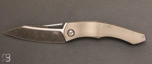 Couteau " Rhino V3" custom titane et RWL34  par Emmanuel Lebrun