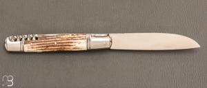    Couteau " Rumilly 4 pièces " par Romain Alvarez - Bois de cerf et RWL34