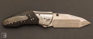 Couteau " Saboteur " custom par Allen Elishewitz - Fibre de carbone