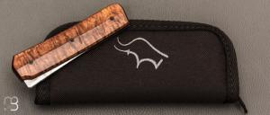   Couteau " Sanjo " custom par Guy Poggetti - Koa et lame en C130