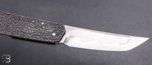   Couteau " Sanjo Slipjoint " custom par Guy Poggetti - Titane et lame en C130
