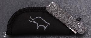   Couteau " Sanjo Slipjoint " custom par Guy Poggetti - Titane et lame en C130