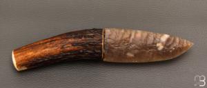 Couteau "Silex et bois de cerf" par Kévin Chartier