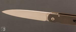   Couteau  "  Slim "  custom par Philippe Jourget - Titane et RWL34