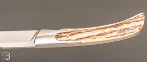    Couteau " Slipjoint " par Manu Benoist - Croûte de mammouth et RWL34