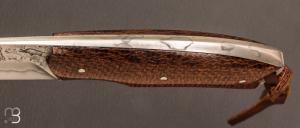 Couteau " Sparus  " fixe forgé par Guy Poggetti - Micarta et C130
