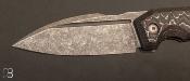 Couteau Speartak regular Patriot custom fibre de carbone et lame en RWL34 de GTKnives - Thomas Gony