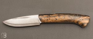   Couteau  " St Niz " piémontais de poche de Sylvain Petit - Les Couteaux du Mitou - Ebène royal