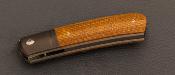 Couteau  " Swayback " custom par Maxime Belzunce - Micarta et RWL34