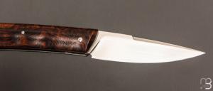    Couteau  "  Tendos  " custom par Frédéric Augé - Bois de fer et RWL-34