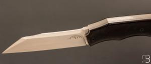 Couteau " Tetrao Mini " custom par Cyril Doche - Rag micarta et 14c28N