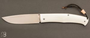    Couteau " Thiers" custom par Raphal Durand - G10 blanc et RWL34