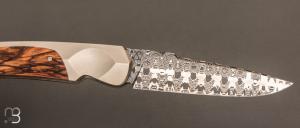    Couteau " Typhon " par Florian Keller - Manguier et damas mosaïque échelle